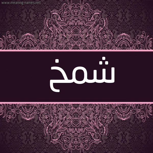شكل 4 صوره زخرفة عربي للإسم بخط عريض صورة اسم شمخ SHMKH