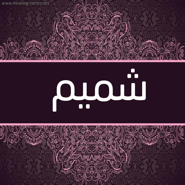 شكل 4 صوره زخرفة عربي للإسم بخط عريض صورة اسم شميم Shmym