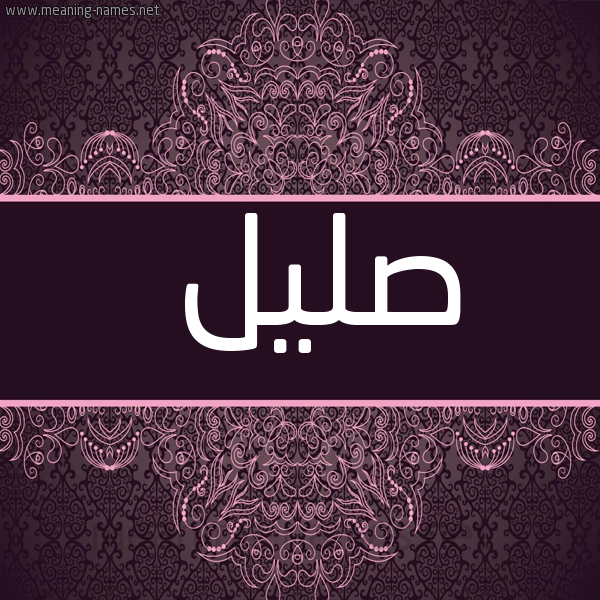 شكل 4 صوره زخرفة عربي للإسم بخط عريض صورة اسم صليل Salel