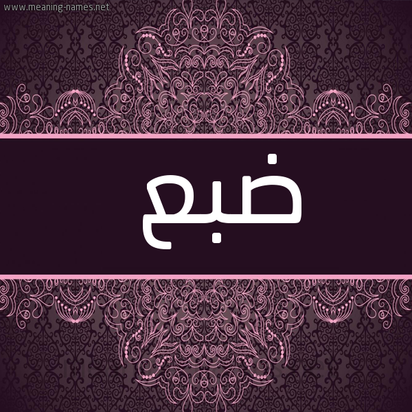 شكل 4 صوره زخرفة عربي للإسم بخط عريض صورة اسم ضبع Db'