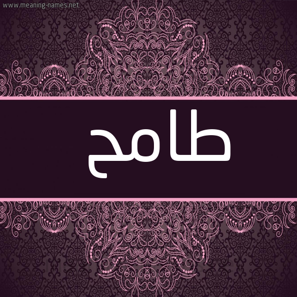 صورة اسم طامح Tamh شكل 4 صوره زخرفة عربي للإسم بخط عريض