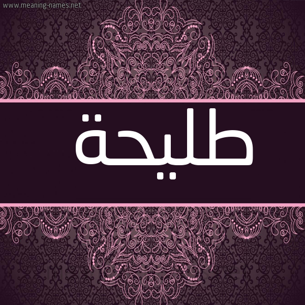 شكل 4 صوره زخرفة عربي للإسم بخط عريض صورة اسم طُلَيحة TOLAIHH