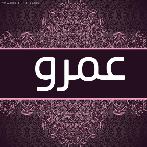 صورة اسم عَمْرو Amr شكل 4 صوره زخرفة عربي للإسم بخط عريض