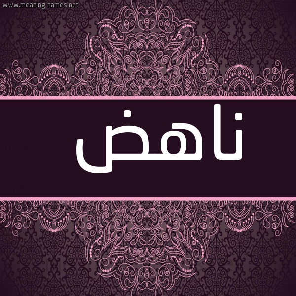 صورة اسم ناهض Nahd. شكل 4 صوره زخرفة عربي للإسم بخط عريض