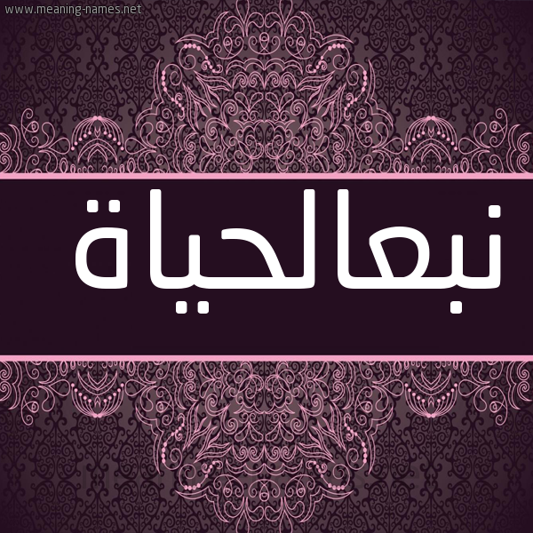 شكل 4 صوره زخرفة عربي للإسم بخط عريض صورة اسم نبعالحياة Nb'alhyah