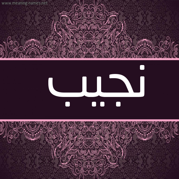 شكل 4 صوره زخرفة عربي للإسم بخط عريض صورة اسم نجيب Nagib