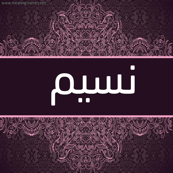 شكل 4 صوره زخرفة عربي للإسم بخط عريض صورة اسم نسيم Nsym