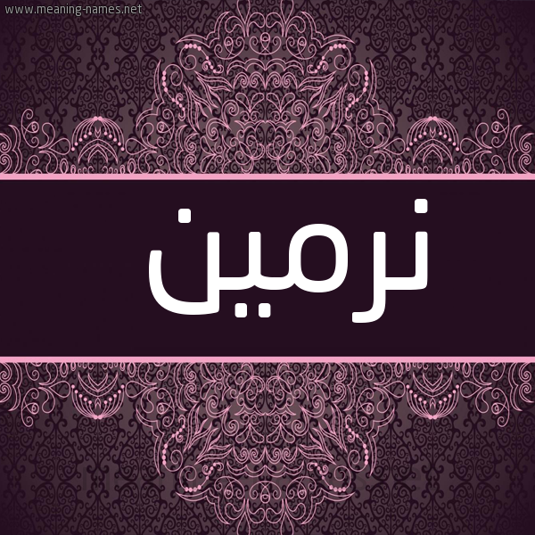 شكل 4 صوره زخرفة عربي للإسم بخط عريض صورة اسم نِرْمين Nermen