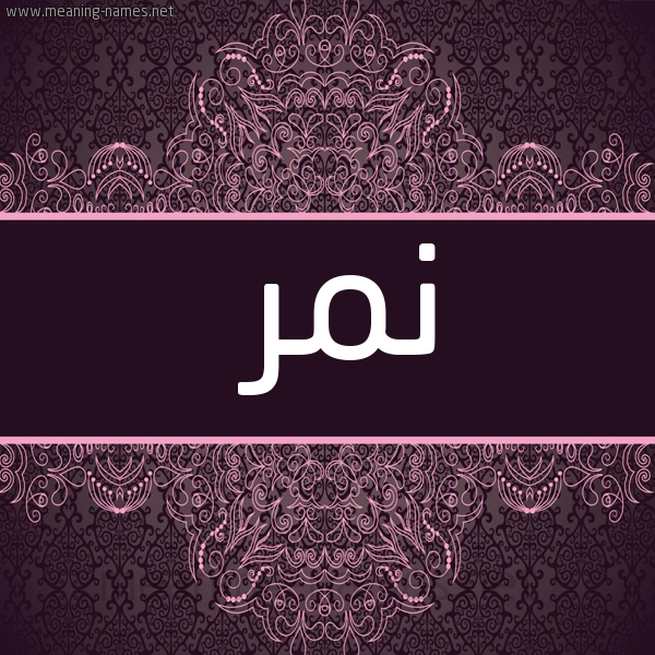 شكل 4 صوره زخرفة عربي للإسم بخط عريض صورة اسم نِمْر NEMR