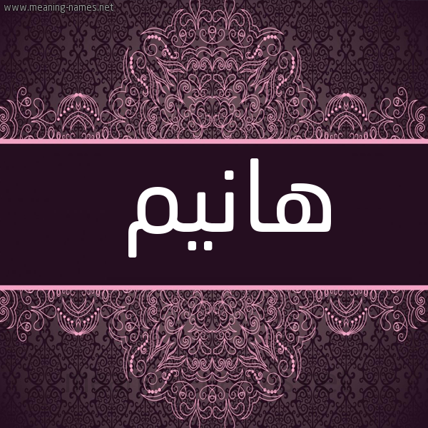 شكل 4 صوره زخرفة عربي للإسم بخط عريض صورة اسم هانيم Hanim