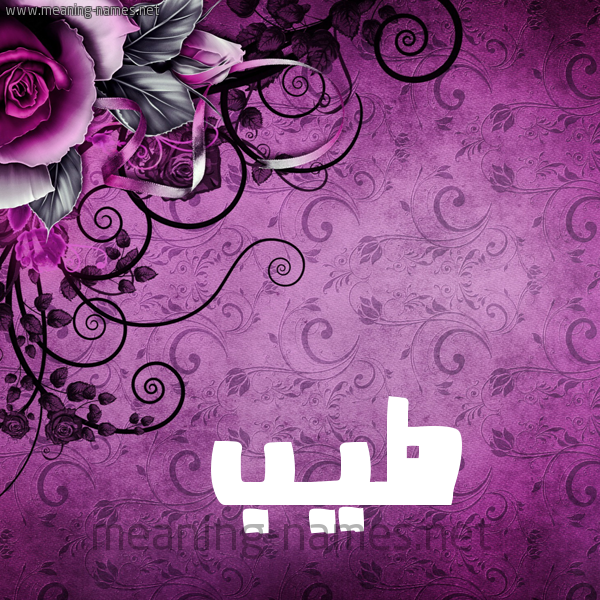 شكل 5 صوره زخرفة وورده للإسم بخط عريض صورة اسم طَيِّب TAIEB شكل 5 صوره زخرفة وورده للإسم بخط عريض صورة اسم طَيِّب TAIEB