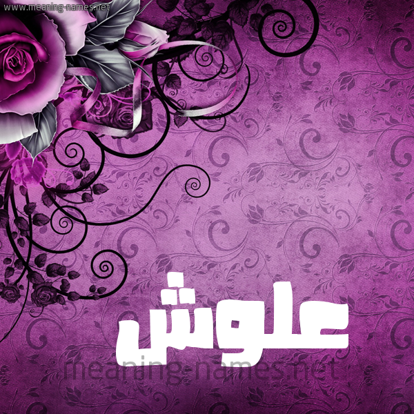 شكل 5 صوره زخرفة وورده للإسم بخط عريض صورة اسم عَلُّوش AALOOSH شكل 5 صوره زخرفة وورده للإسم بخط عريض صورة اسم عَلُّوش AALOOSH
