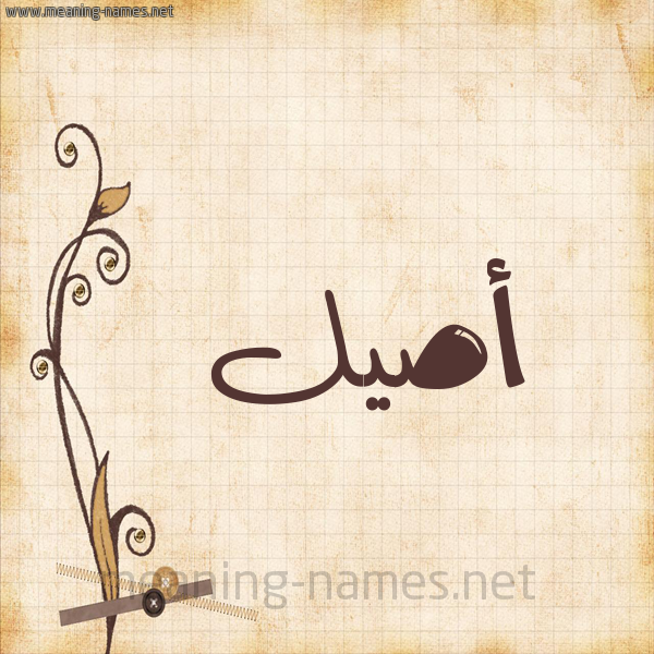 شكل 6 صوره ورق كلاسيكي للإسم بخط عريض صورة اسم أصيل Aseel
