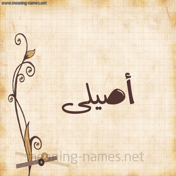 شكل 6 صوره ورق كلاسيكي للإسم بخط عريض صورة اسم أصيلى Aseel