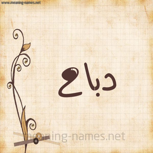 شكل 6 صوره ورق كلاسيكي للإسم بخط عريض صورة اسم دَبّاح DABAH