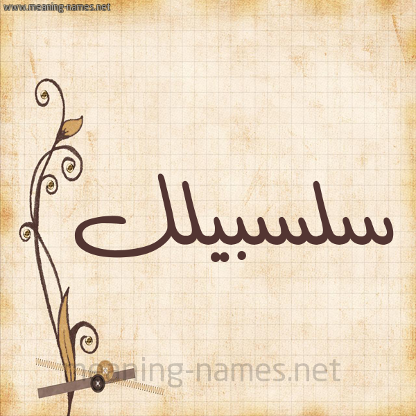 شكل 6 صوره ورق كلاسيكي للإسم بخط عريض صورة اسم سلسبيلل Salsabil