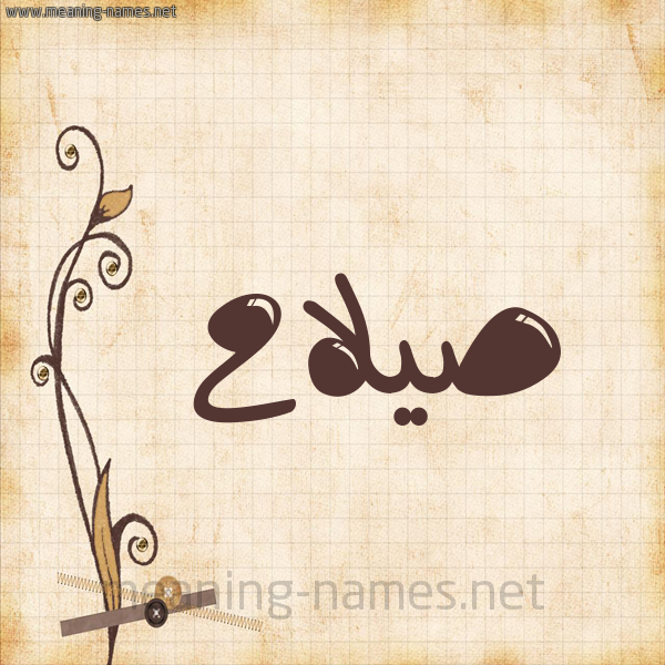 شكل 6 صوره ورق كلاسيكي للإسم بخط عريض صورة اسم صيلاح Salah