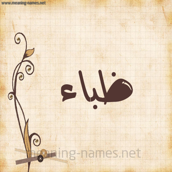 شكل 6 صوره ورق كلاسيكي للإسم بخط عريض صورة اسم ظباء ZBAA