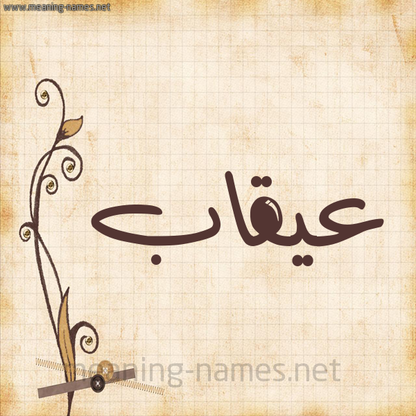 شكل 6 صوره ورق كلاسيكي للإسم بخط عريض صورة اسم عُيقاب Oqab