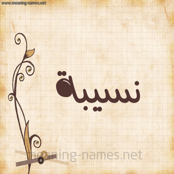 شكل 6 صوره ورق كلاسيكي للإسم بخط عريض صورة اسم نسيبة Nosyba