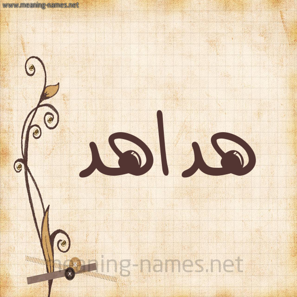 شكل 6 صوره ورق كلاسيكي للإسم بخط عريض صورة اسم هداهد Hdahd