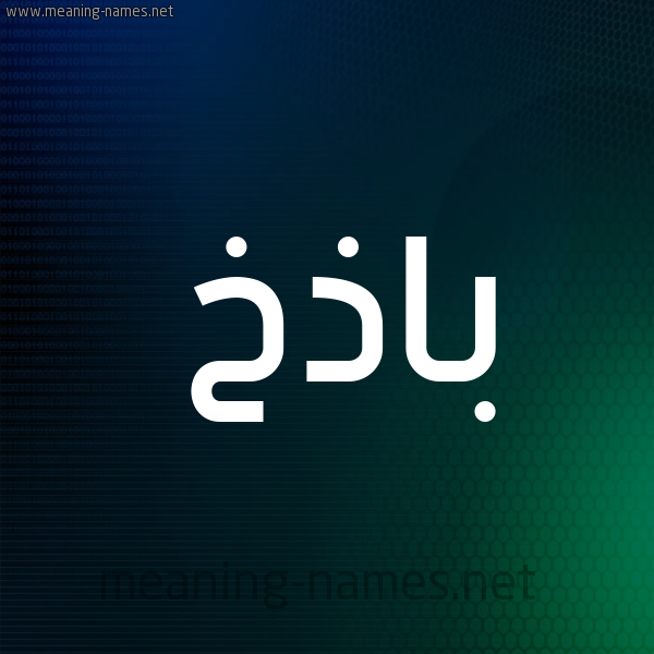 شكل 8 صوره ديجيتال للإسم بخط عريض صورة اسم باذخ Badhkh