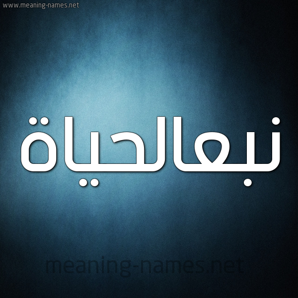 شكل 9 صوره ديجيتال للإسم بخط عريض صورة اسم نبعالحياة Nb'alhyah