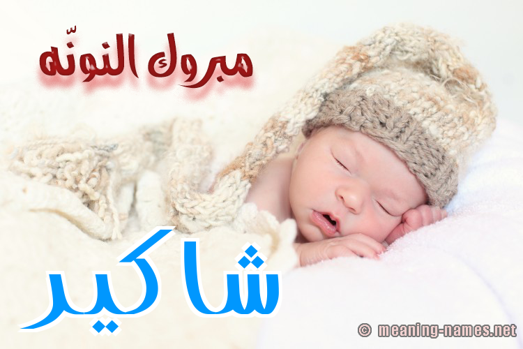 كارت مبروك النونّه صورة اسم شاكير Shaker