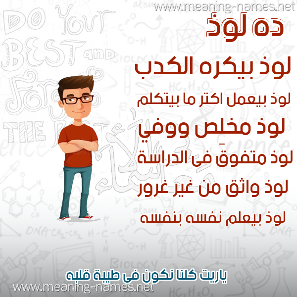 صورة اسم لوذ Lwdh صور أسماء أولاد وصفاتهم